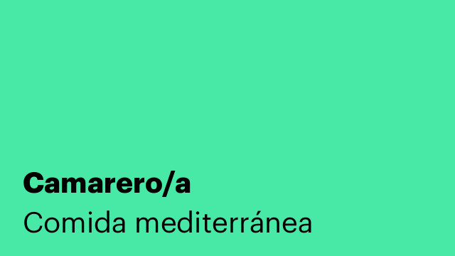 Camarero/a
