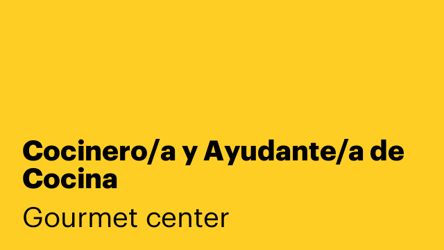 Cocinero/a y Ayudante/a de Cocina