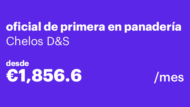 oficial de primera en panadería