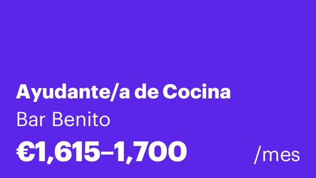 Ayudante/a de Cocina