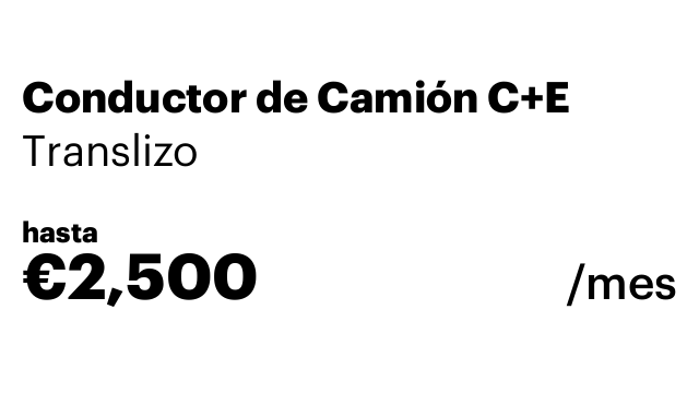 Conductor de Camión C+E