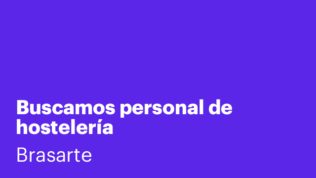 Buscamos personal de hostelería