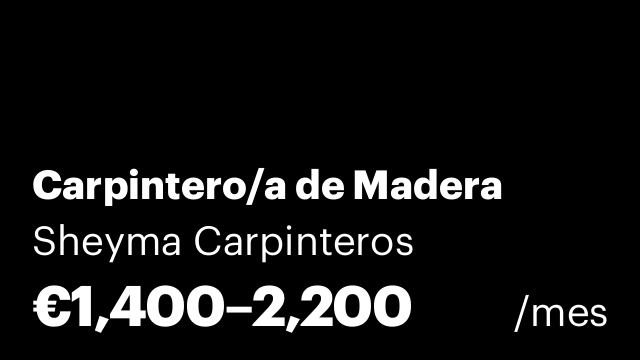 Carpintero/a de Madera