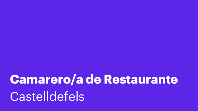 Camarero/a de Restaurante