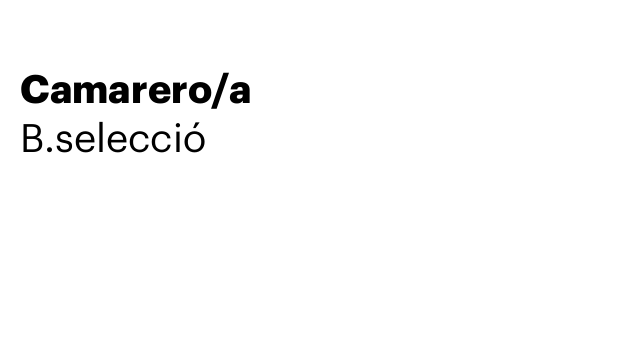 Camarero/a