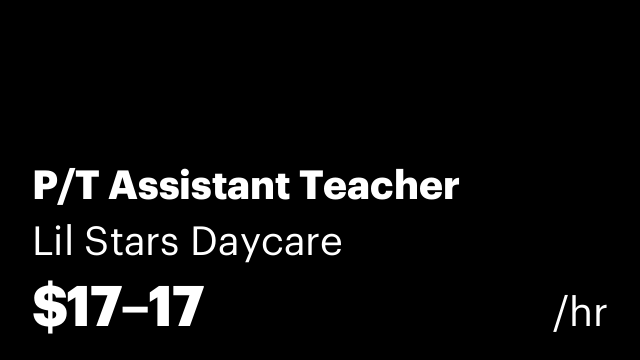 P/T Assistant Teacher