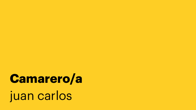 Camarero/a