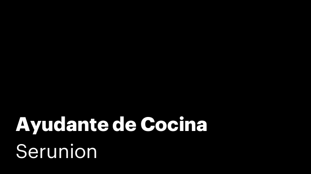 Ayudante de Cocina