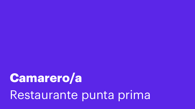 Camarero/a
