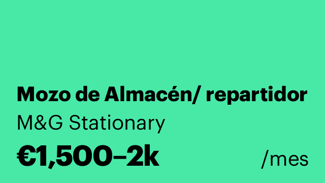Mozo de Almacén/ repartidor