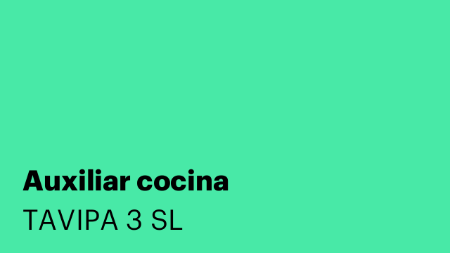 Auxiliar cocina