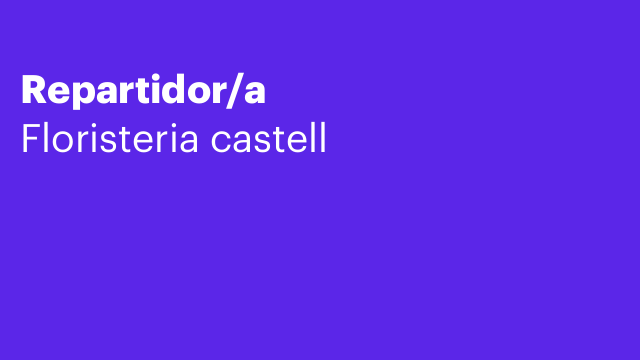 Repartidor/a