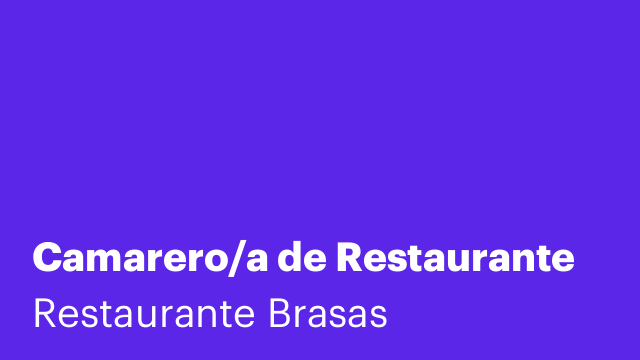 Camarero/a de Restaurante