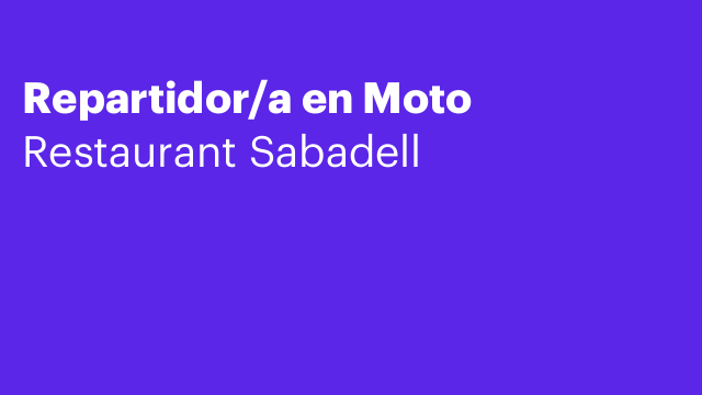 Repartidor/a en Moto