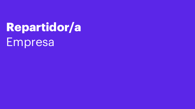 Repartidor/a