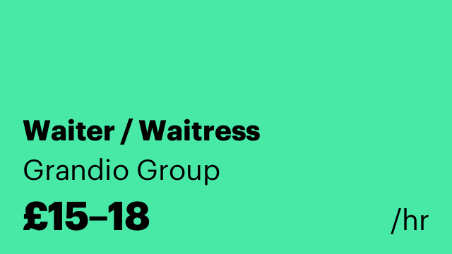 Waiter / Waitress