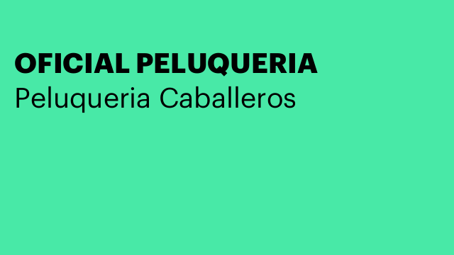 OFICIAL PELUQUERIA
