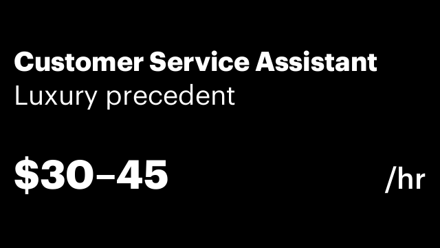 Customer Service Assistant