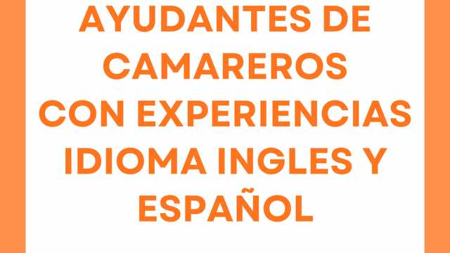 Camarero/a de Sala/Terraza