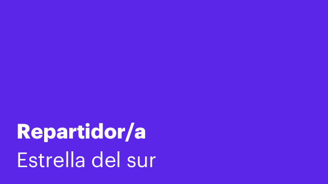 Repartidor/a