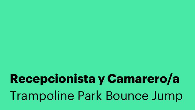 Recepcionista y Camarero/a