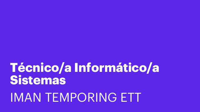 Técnico/a Informático/a Sistemas