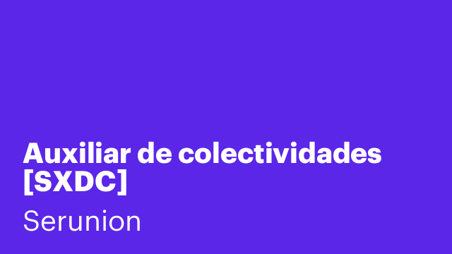 Auxiliar de colectividades [SXDC]
