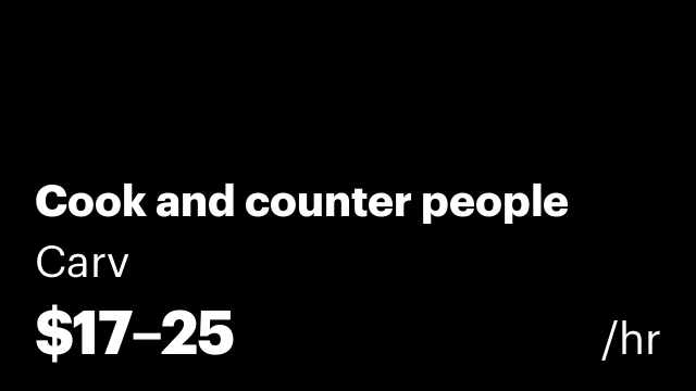 Cook and counter people