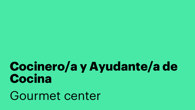 Cocinero/a y Ayudante/a de Cocina