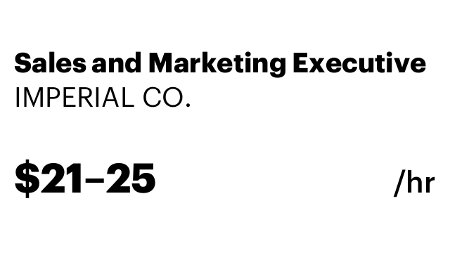 Sales and Marketing Executive