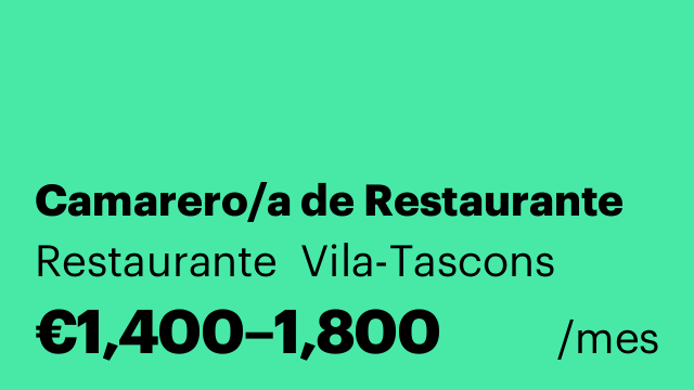 Camarero/a de Restaurante