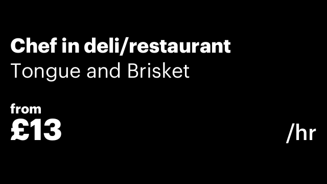Chef in deli/restaurant