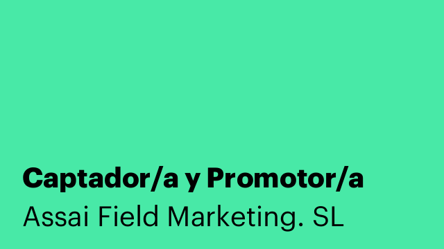 Captador/a y Promotor/a