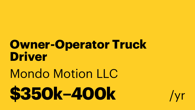 Owner-Operator Truck Driver