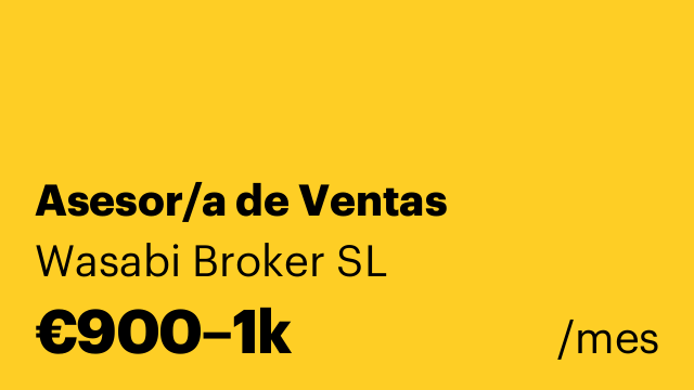 Asesor/a de Ventas