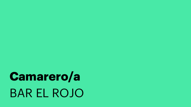 Camarero/a