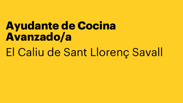 Ayudante de Cocina Avanzado/a