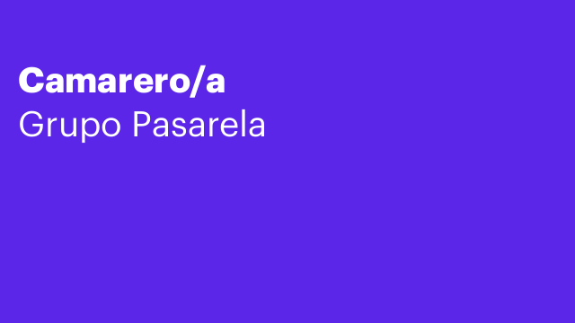 Camarero/a