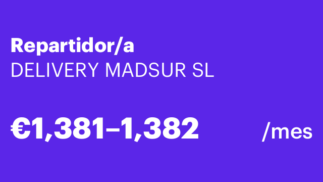 Repartidor/a