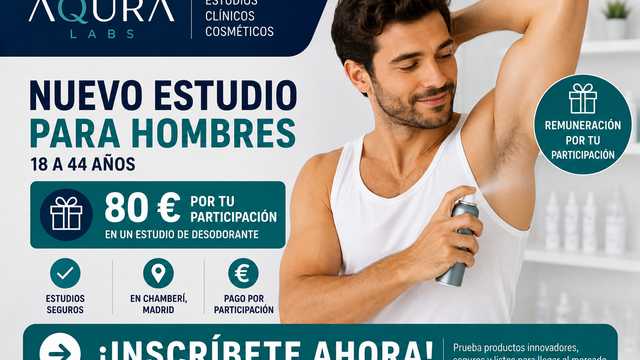 Estudio remunerado Desodorantes Hombres
