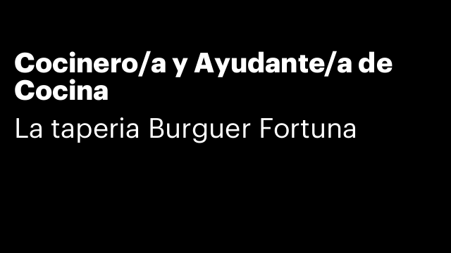 Cocinero/a y Ayudante/a de Cocina