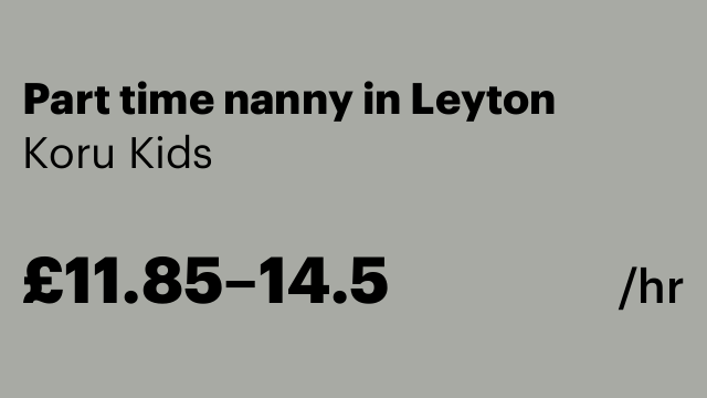 Part time nanny in Leyton