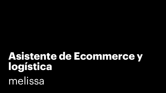 Asistente de Ecommerce y logística