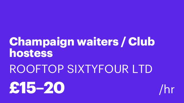 Champaign waiters / Club hostess