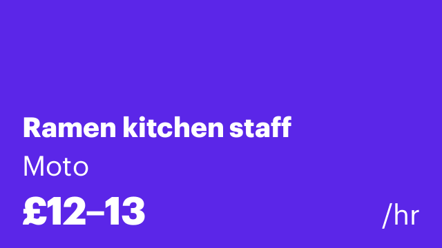 Ramen kitchen staff