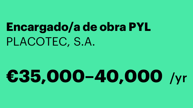Encargado/a de obra PYL