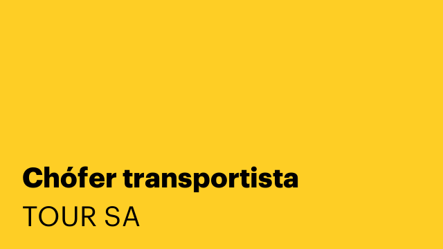 Chófer transportista