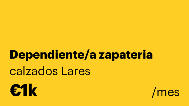 Dependiente/a zapateria
