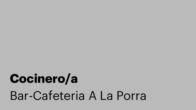 Cocinero/a
