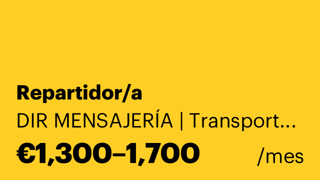 Repartidor/a